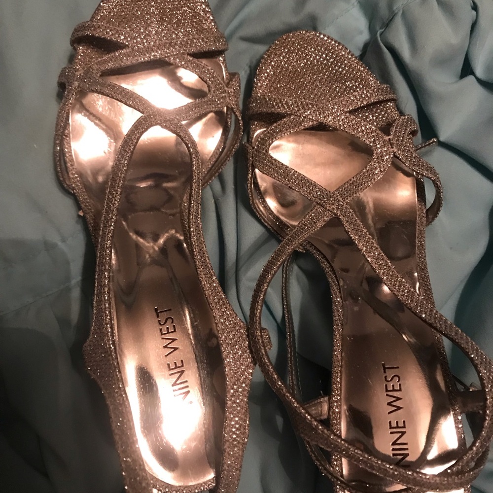 Nine West wrap around diamond heels